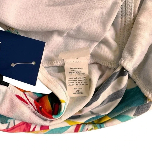 Apt. 9 Women's Size Plus 1X Bright Floral Tropical Swim Tankini Top Ruched NWT - Picture 10 of 10